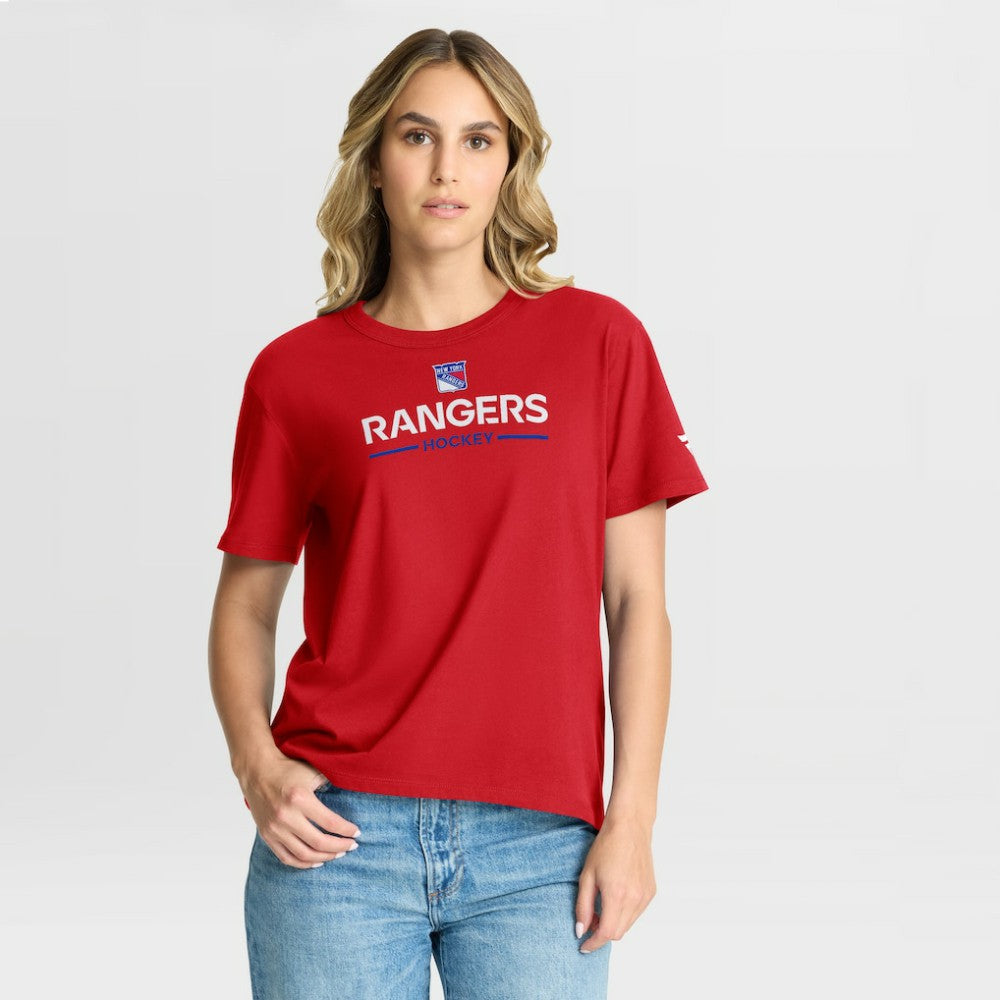 New York Rangers Fanatics Women's Authentic Pro Primary T-Shirt - Red - NHL