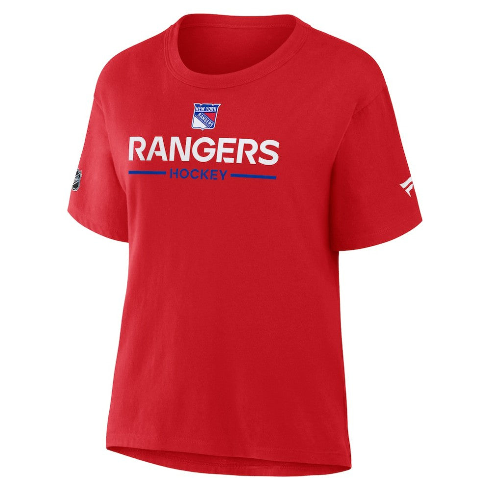 New York Rangers Fanatics Women's Authentic Pro Primary T-Shirt - Red - NHL
