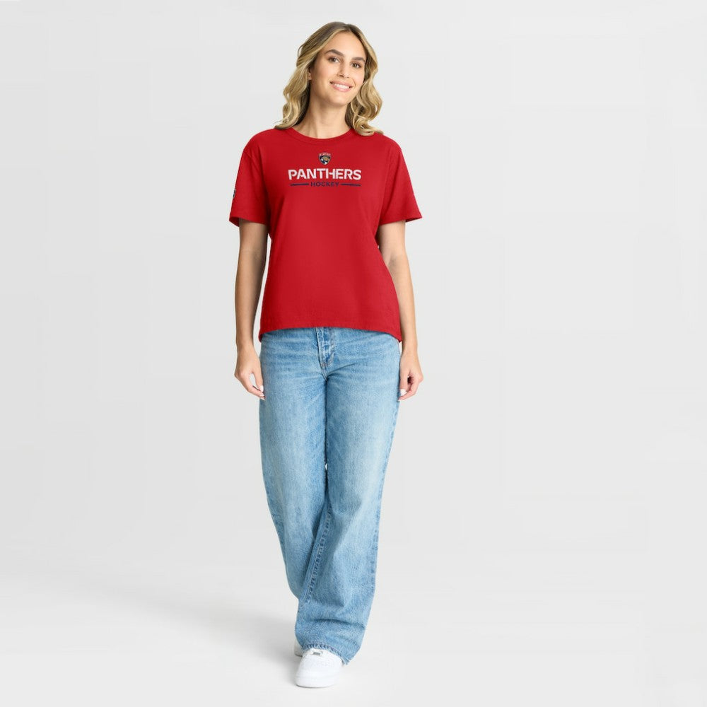 Florida Panthers Fanatics Women's Authentic Pro Primary T-Shirt - Red - NHL