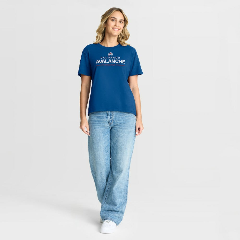 Colorado Avalanche Fanatics Women's Authentic Pro Primary T-Shirt - Blue - NHL