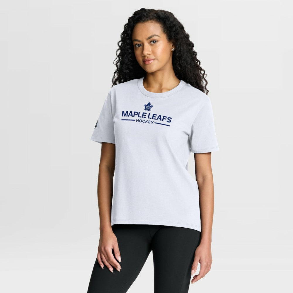 Toronto Maple Leafs Fanatics Women's Authentic Pro Primary T-Shirt - White - NHL