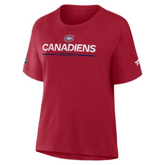 Montreal Canadiens Fanatics Women's Authentic Pro Primary T-Shirt - Red - NHL