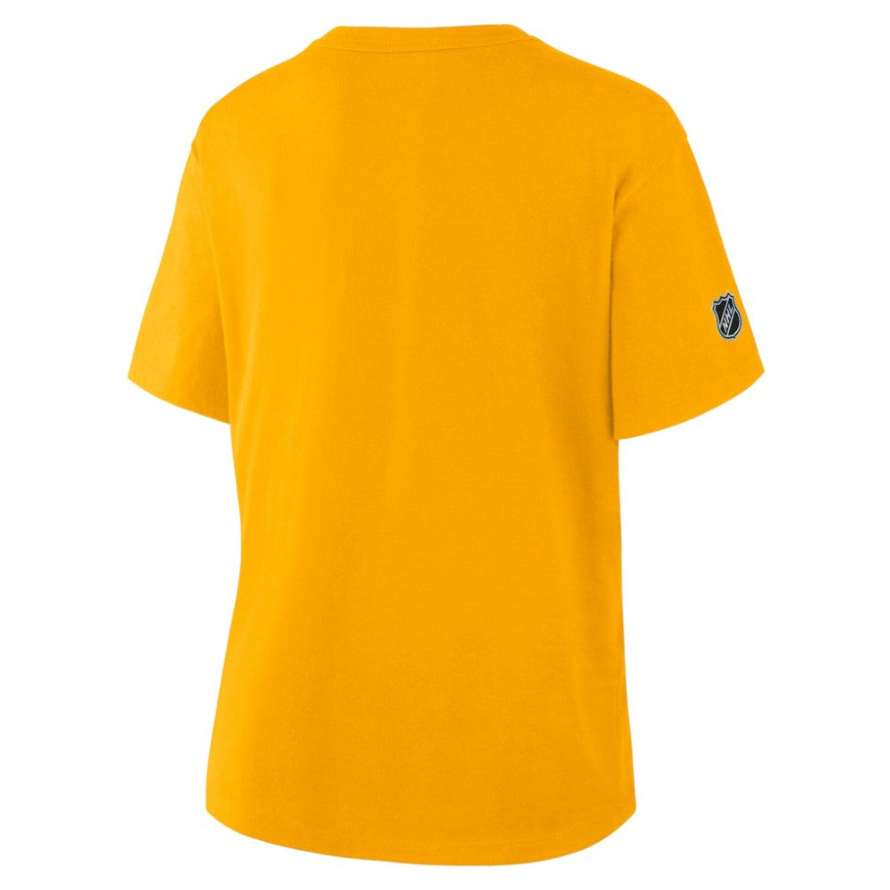 Boston Bruins Fanatics Women's Authentic Pro Primary T-Shirt - Gold - NHL