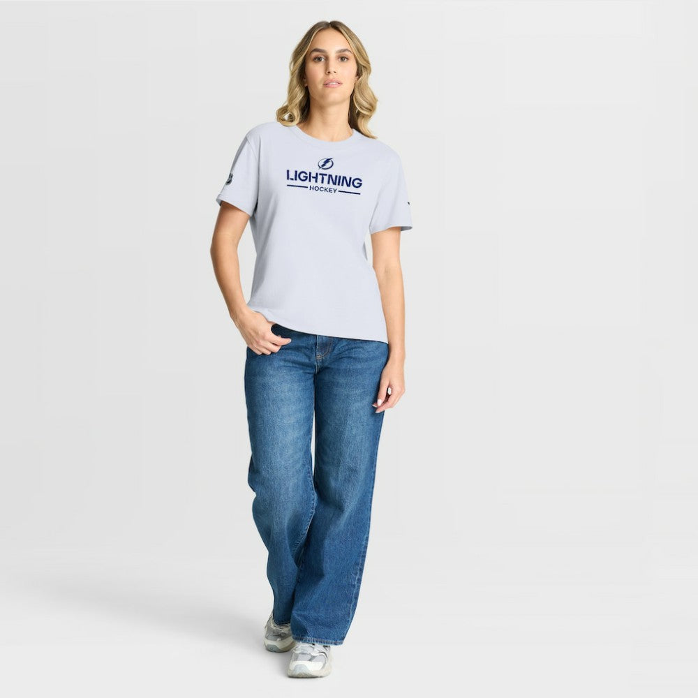Tampa Bay Lightning Fanatics Women's Authentic Pro Primary T-Shirt - White - NHL