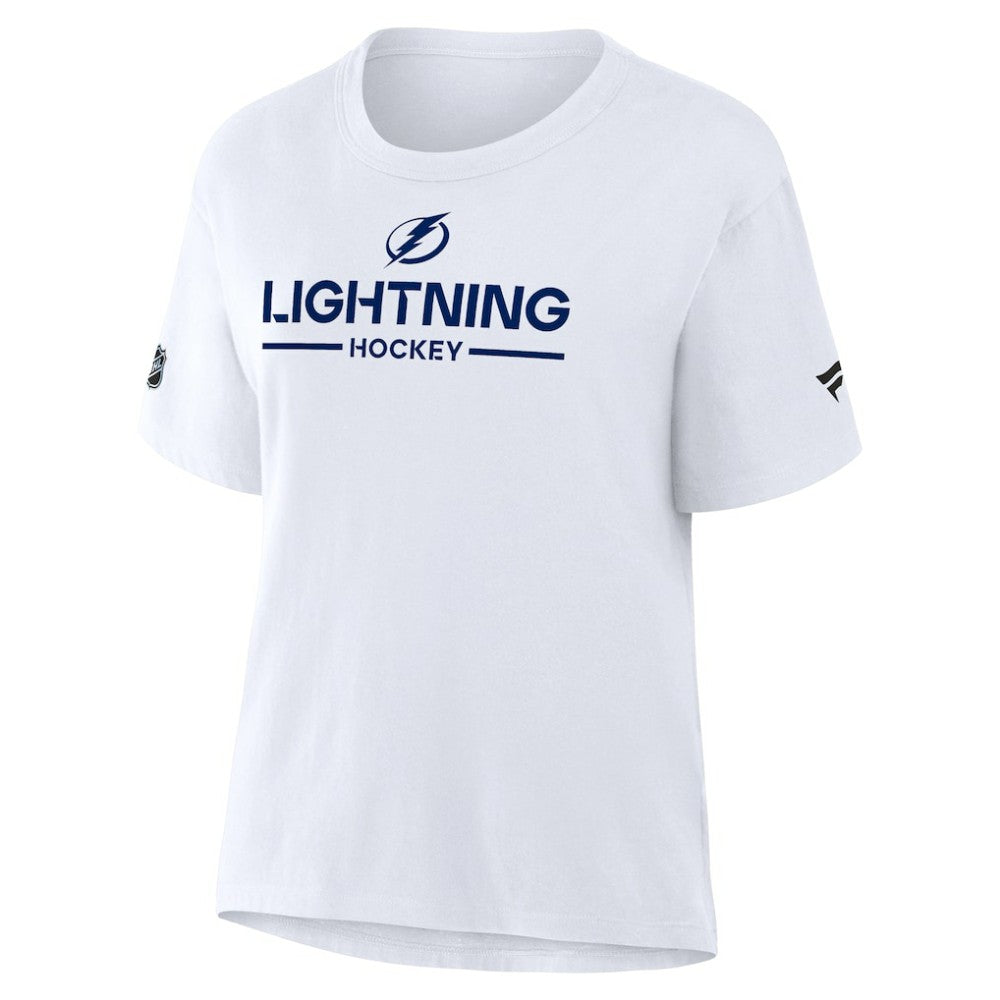 Tampa Bay Lightning Fanatics Women's Authentic Pro Primary T-Shirt - White - NHL
