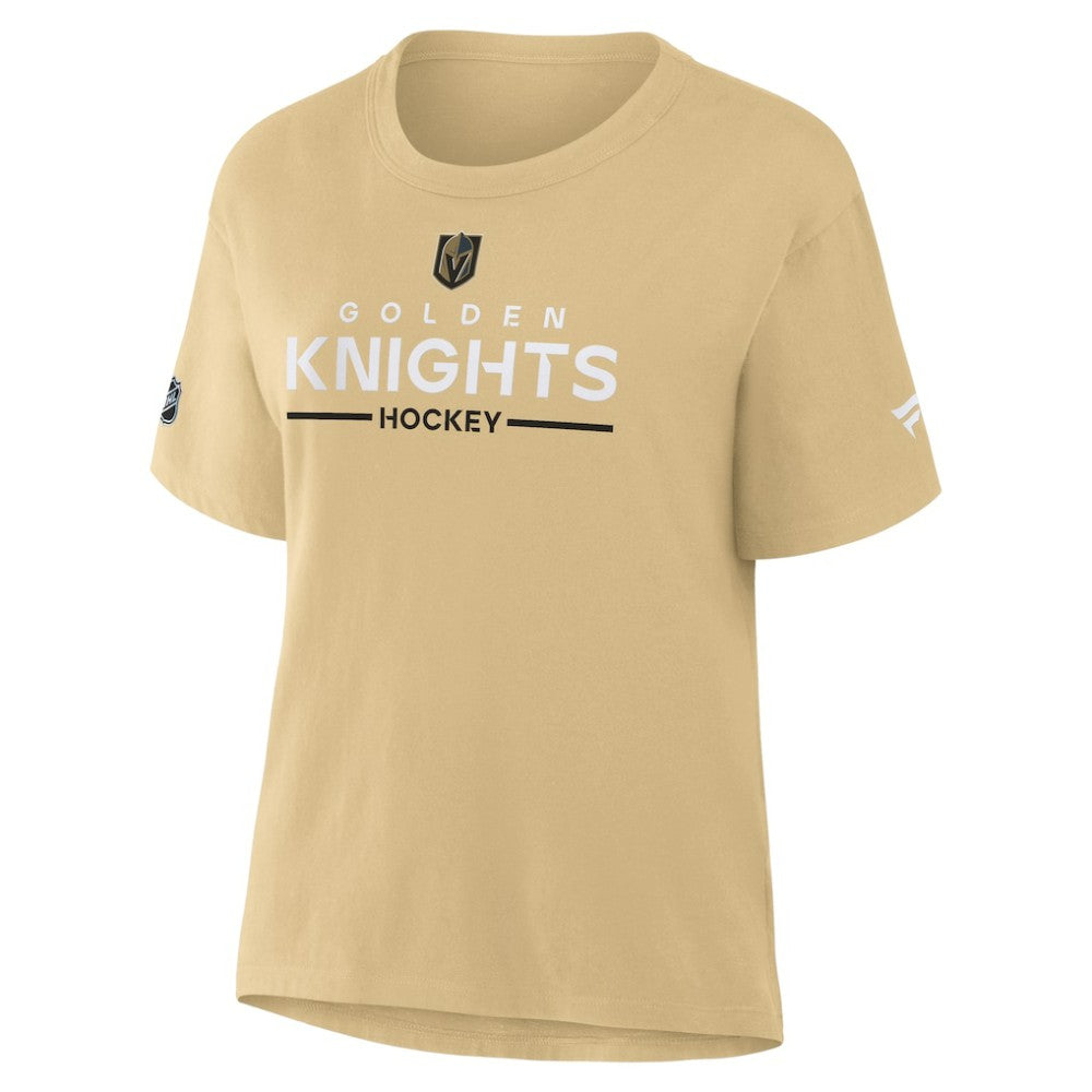 Vegas Golden Knights Fanatics Women's Authentic Pro Primary T-Shirt - Gold - NHL