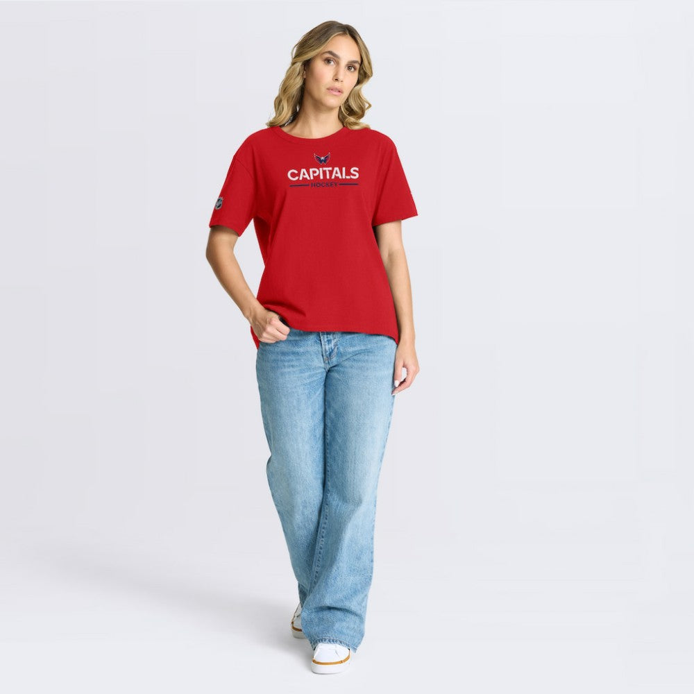 Washington Capitals Fanatics Women's Authentic Pro Primary T-Shirt - Red - NHL