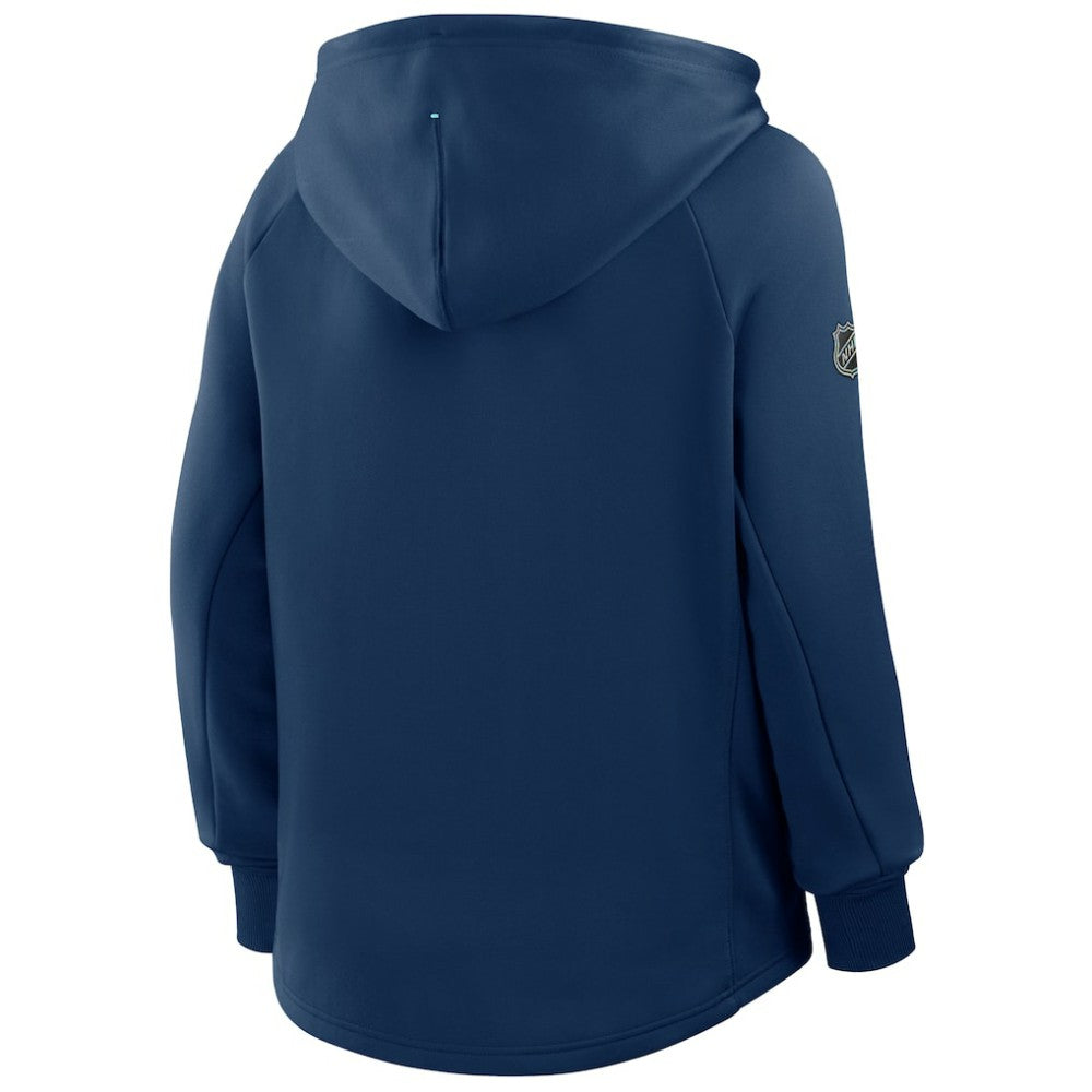 Seattle Kraken Fanatics Women's Authentic Pro Rink Raglan Full-Zip Hoodie - Deep Sea Blue - NHL