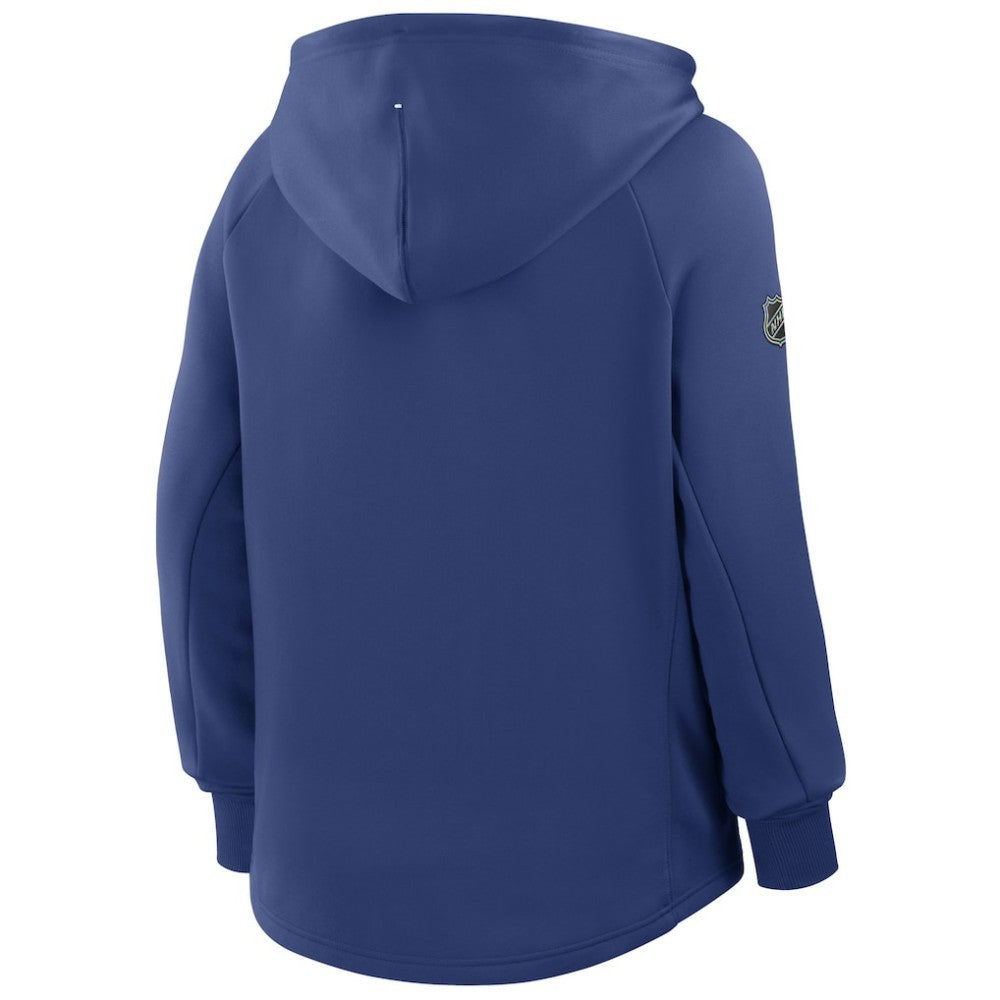 Tampa Bay Lightning Fanatics Women's Authentic Pro Rink Raglan Full-Zip Hoodie - Blue - NHL