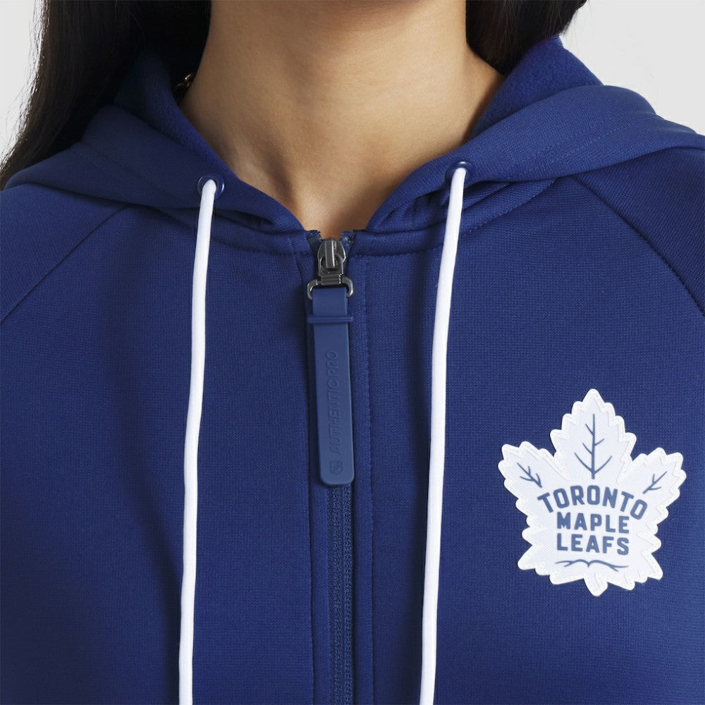 Toronto Maple Leafs Fanatics Women's Authentic Pro Rink Raglan Full-Zip Hoodie - Blue - NHL