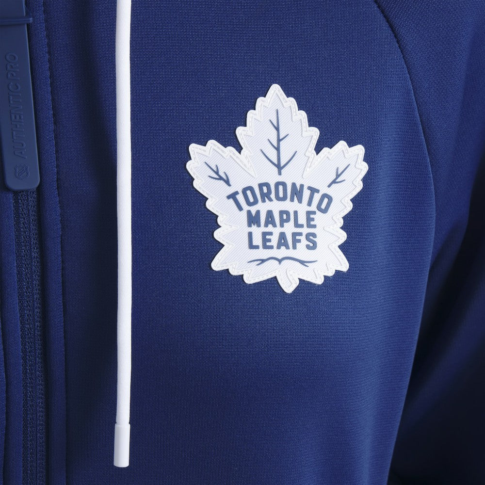 Toronto Maple Leafs Fanatics Women's Authentic Pro Rink Raglan Full-Zip Hoodie - Blue - NHL