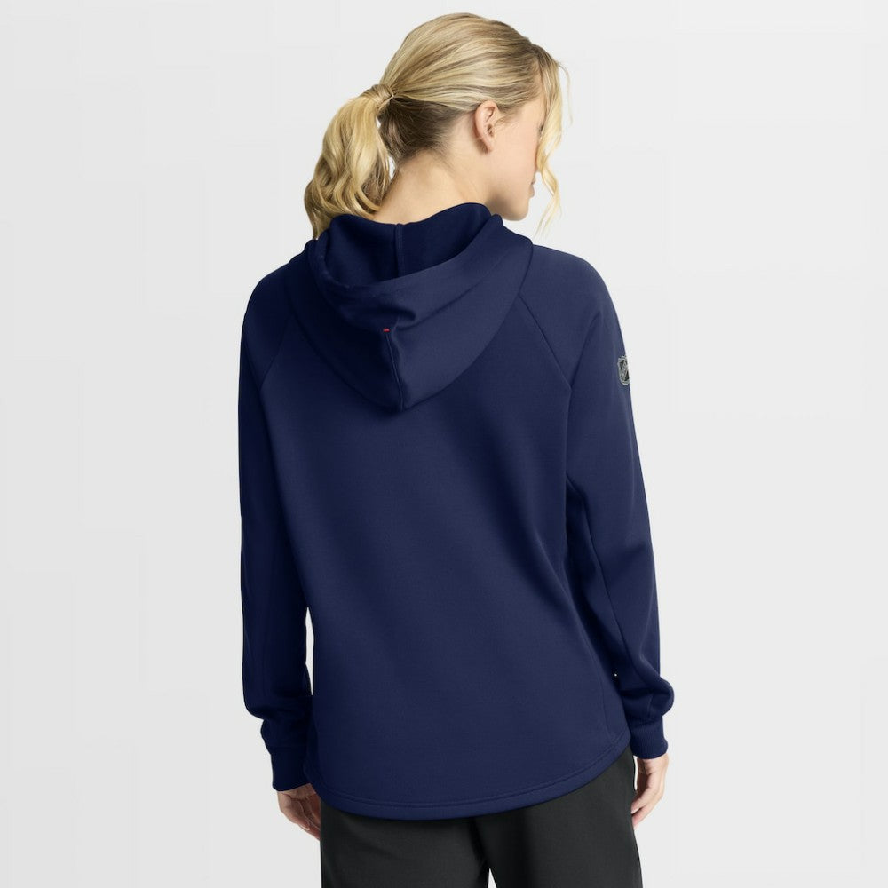 New York Rangers Fanatics Women's Authentic Pro Rink Raglan Full-Zip Hoodie - Navy - NHL