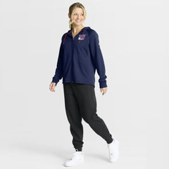 New York Rangers Fanatics Women's Authentic Pro Rink Raglan Full-Zip Hoodie - Navy - NHL