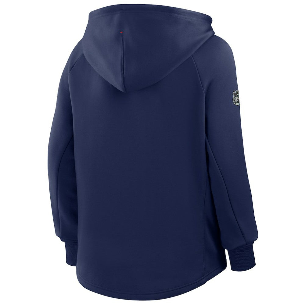 New York Rangers Fanatics Women's Authentic Pro Rink Raglan Full-Zip Hoodie - Navy - NHL