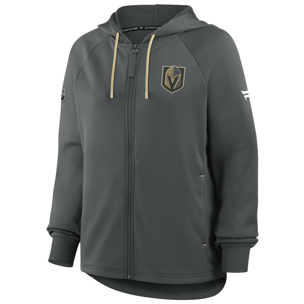 Vegas Golden Knights Fanatics Women's Authentic Pro Rink Raglan Full-Zip Hoodie - Black - NHL
