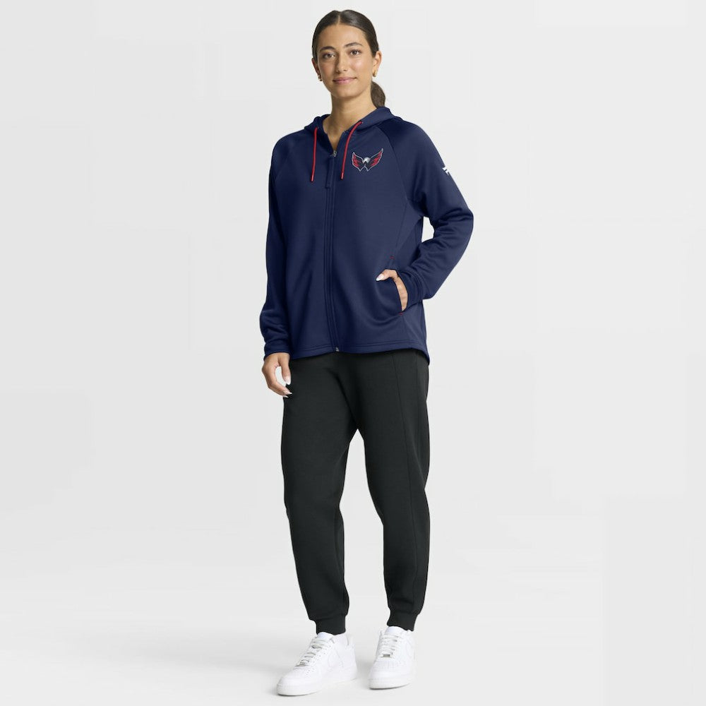 Washington Capitals Fanatics Women's Authentic Pro Rink Raglan Full-Zip Hoodie - Navy - NHL
