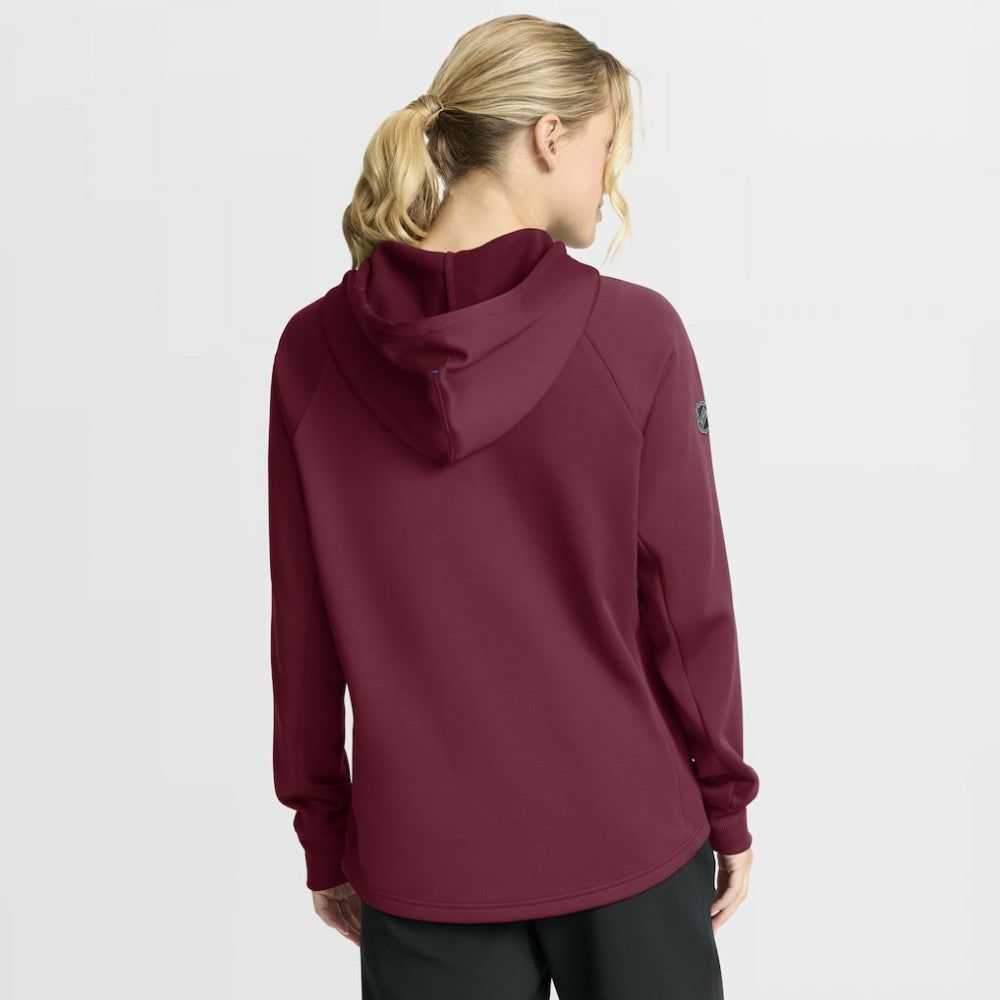 Colorado Avalanche Fanatics Women's Authentic Pro Rink Raglan Full-Zip Hoodie - Burgundy - NHL