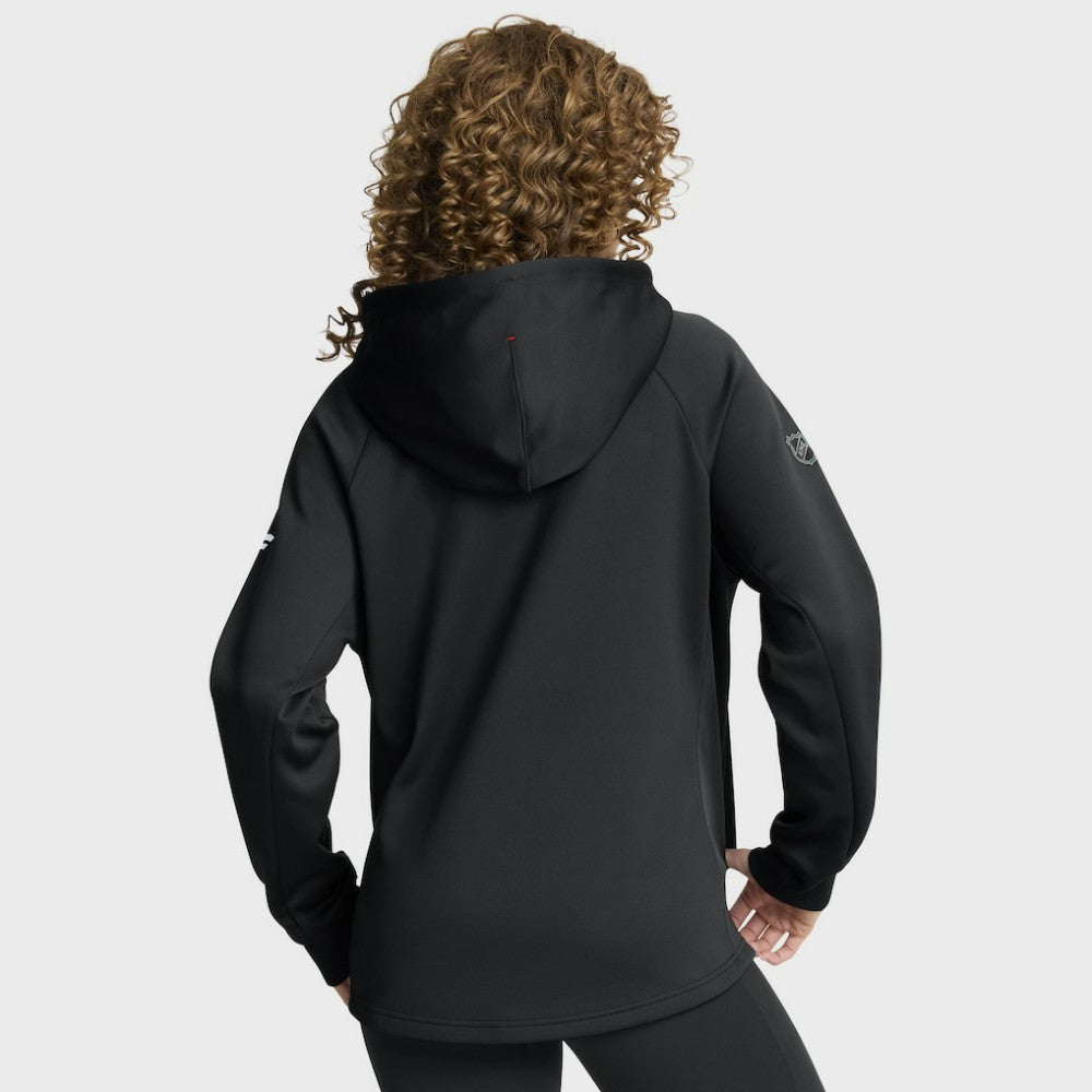 Carolina Hurricanes Fanatics Women's Authentic Pro Rink Raglan Full-Zip Hoodie - Black - NHL