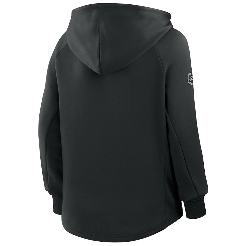 Carolina Hurricanes Fanatics Women's Authentic Pro Rink Raglan Full-Zip Hoodie - Black - NHL