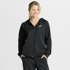 Dallas Stars Fanatics Women's Authentic Pro Rink Raglan Full-Zip Hoodie - Black - NHL