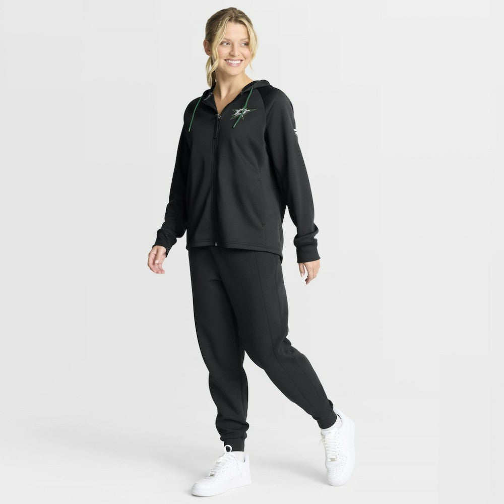 Dallas Stars Fanatics Women's Authentic Pro Rink Raglan Full-Zip Hoodie - Black - NHL