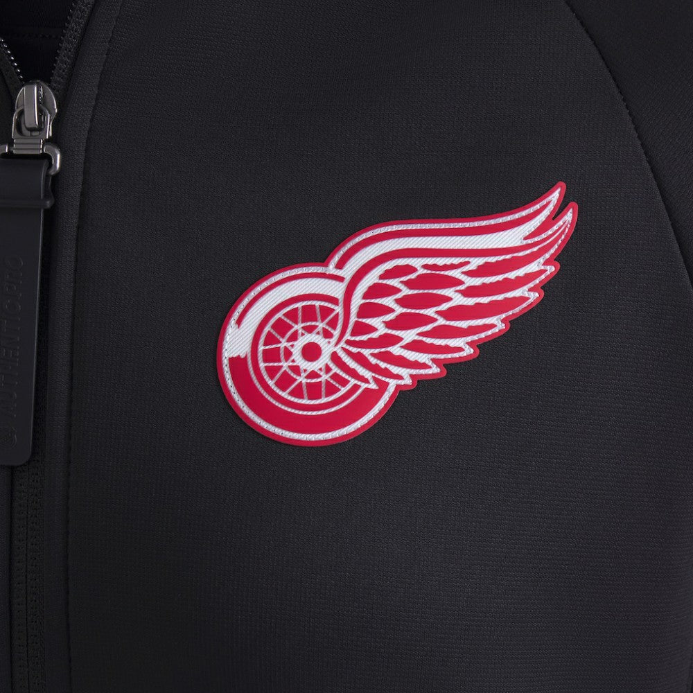 Detroit Red Wings Fanatics Women's Authentic Pro Rink Raglan Full-Zip Hoodie - Black - NHL