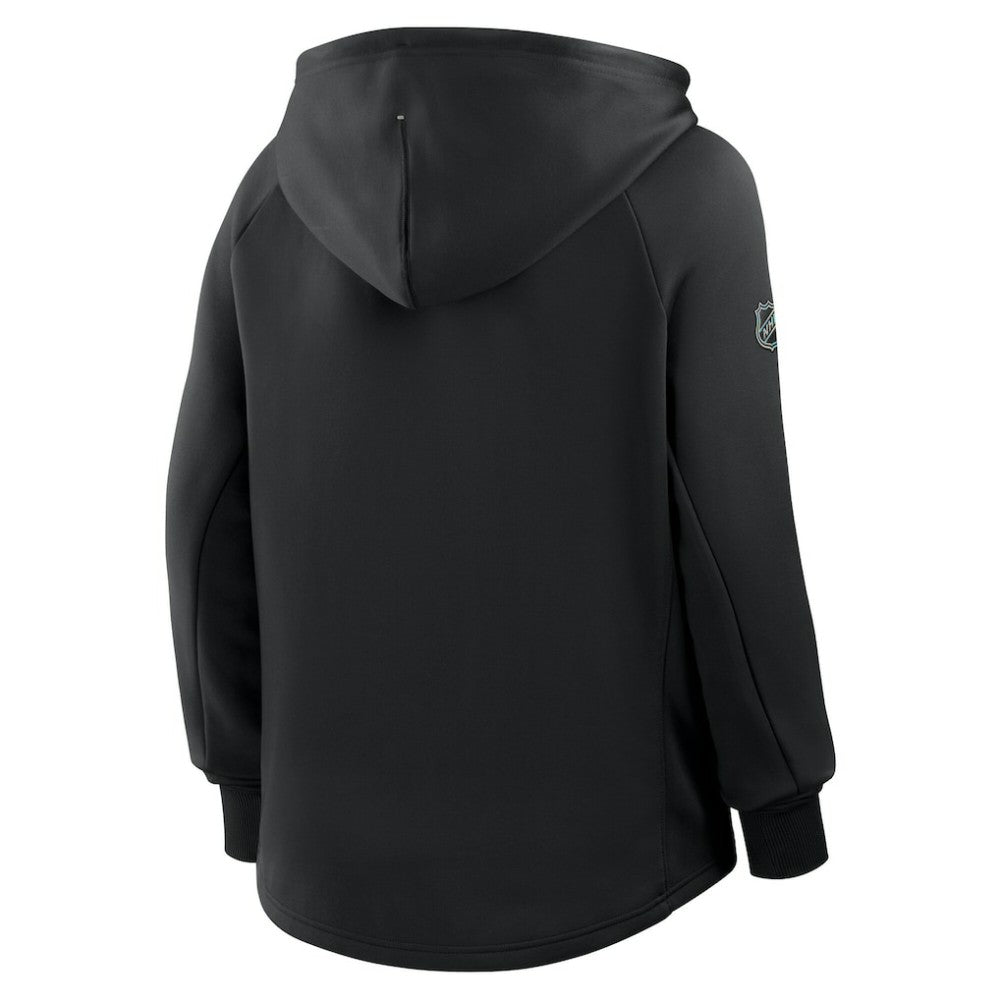 Los Angeles Kings Fanatics Women's Authentic Pro Rink Raglan Full-Zip Hoodie - Black - NHL