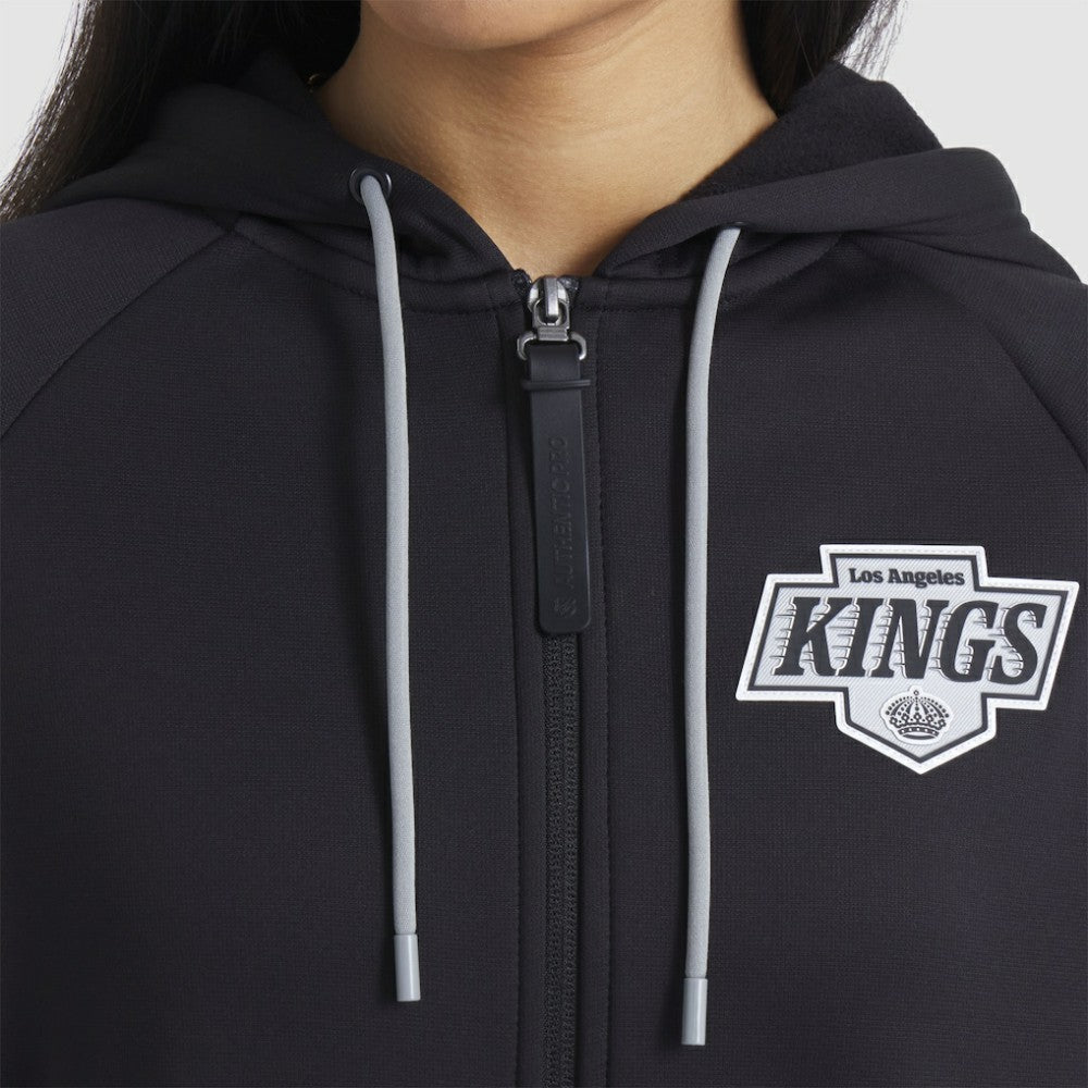 Los Angeles Kings Fanatics Women's Authentic Pro Rink Raglan Full-Zip Hoodie - Black - NHL