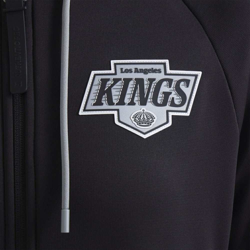Los Angeles Kings Fanatics Women's Authentic Pro Rink Raglan Full-Zip Hoodie - Black - NHL