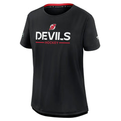 New Jersey Devils Fanatics Women's Authentic Pro Rink Tech T-Shirt - Black - NHL