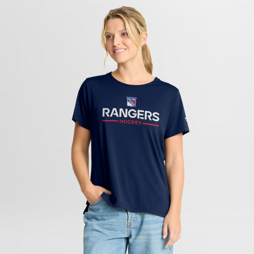 New York Rangers Fanatics Women's Authentic Pro Rink Tech T-Shirt - Navy - NHL