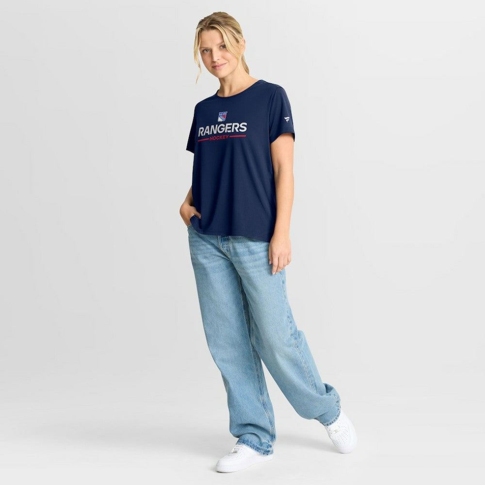 New York Rangers Fanatics Women's Authentic Pro Rink Tech T-Shirt - Navy - NHL