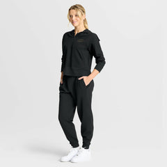 Carolina Hurricanes Fanatics Women's Authentic Pro Road Tri-Blend Quarter-Zip Hoodie - Black - NHL
