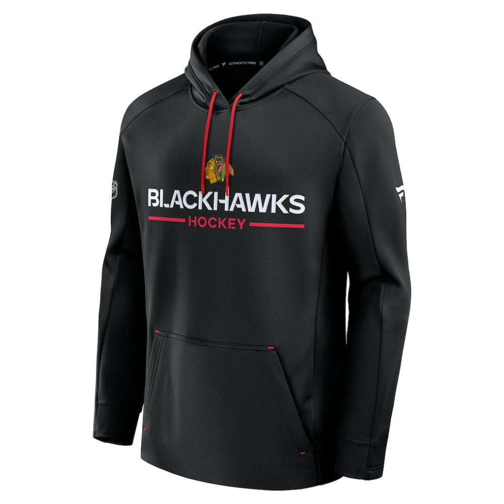 Chicago Blackhawks Fanatics Authentic Pro Rink Hoodie - Black - NHL