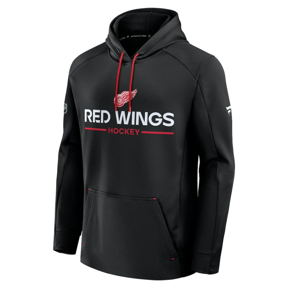 Detroit Red Wings Fanatics Authentic Pro Rink Hoodie - Black - NHL