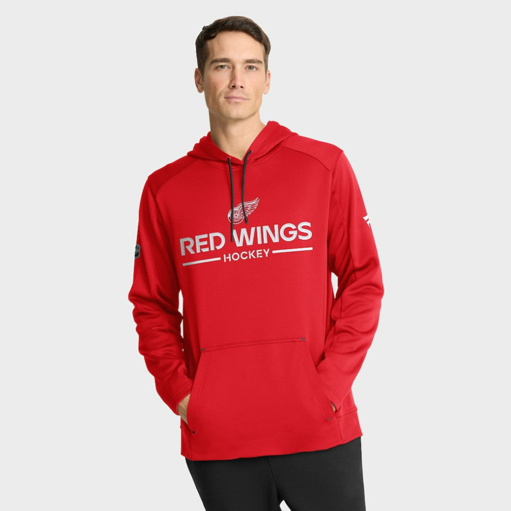 Detroit Red Wings Fanatics Authentic Pro Rink Hoodie - Red - NHL