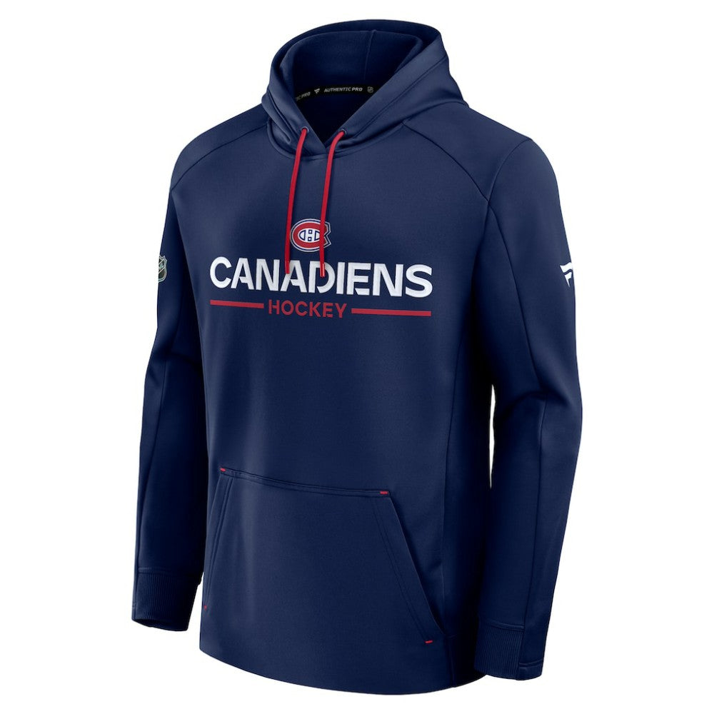 Montreal Canadiens Fanatics Authentic Pro Rink Hoodie - Navy - NHL