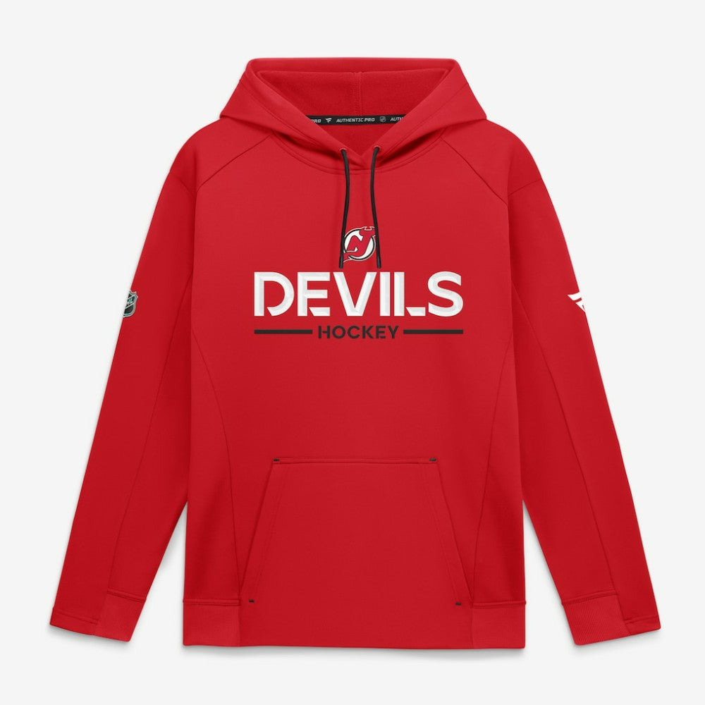 New Jersey Devils Fanatics Authentic Pro Rink Hoodie - Red - NHL