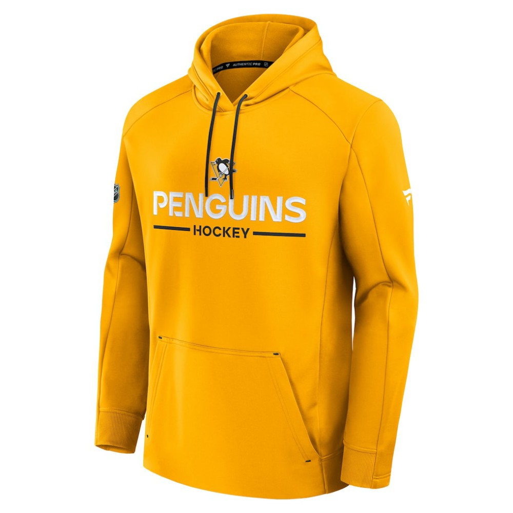 Pittsburgh Penguins Fanatics Authentic Pro Rink Hoodie - Gold - NHL