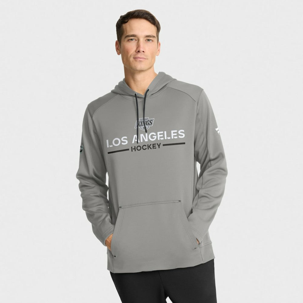 Los Angeles Kings Fanatics Authentic Pro Rink Hoodie - Silver - NHL