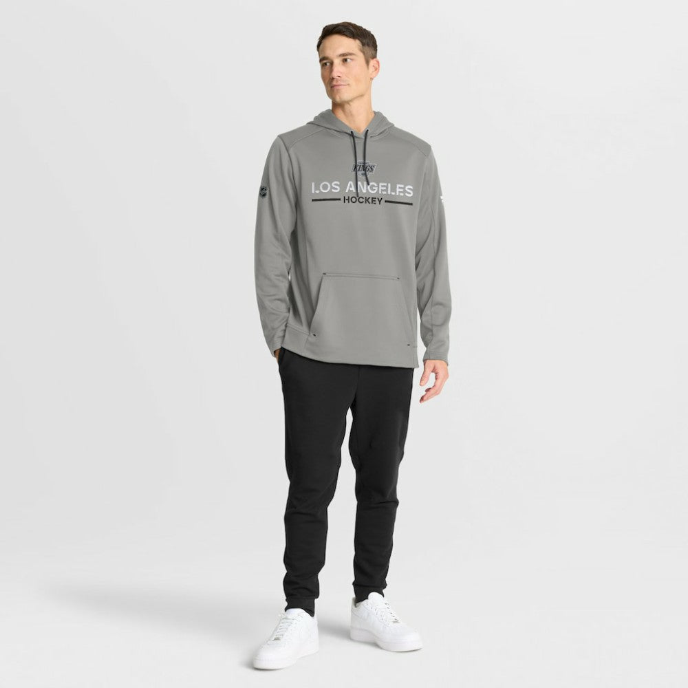 Los Angeles Kings Fanatics Authentic Pro Rink Hoodie - Silver - NHL
