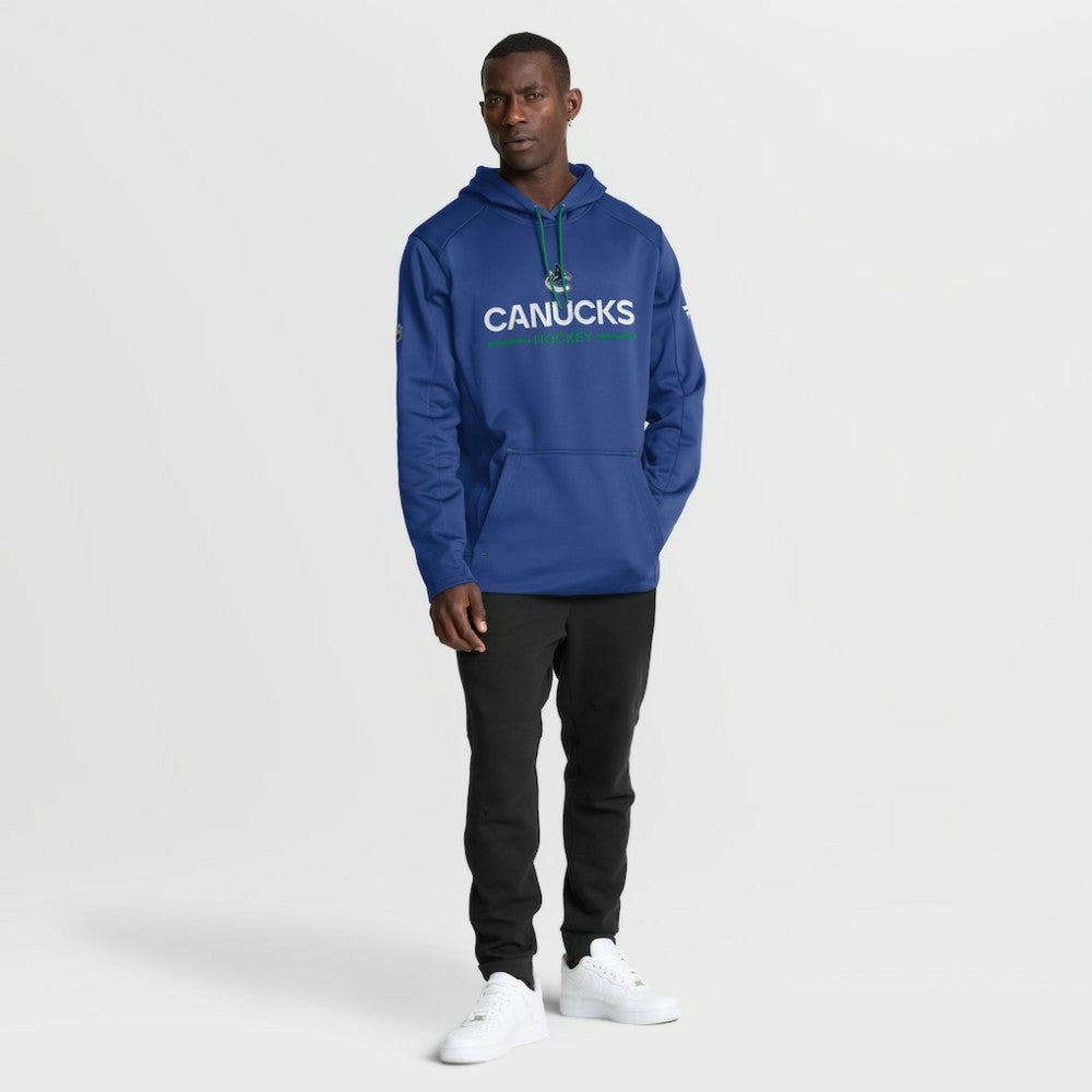 Vancouver Canucks Fanatics Authentic Pro Rink Hoodie - Blue - NHL