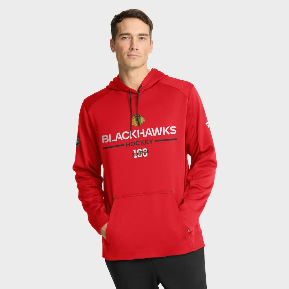Chicago Blackhawks Fanatics Authentic Pro Centennial Rink Hoodie - Red - NHL