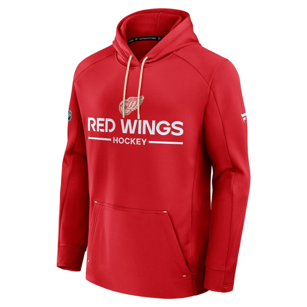 Detroit Red Wings Fanatics Authentic Pro Centennial Rink Hoodie - Red - NHL