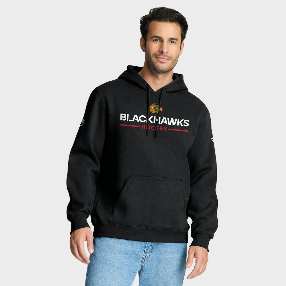 Chicago Blackhawks Fanatics Authentic Pro Primary Hoodie - Black - NHL