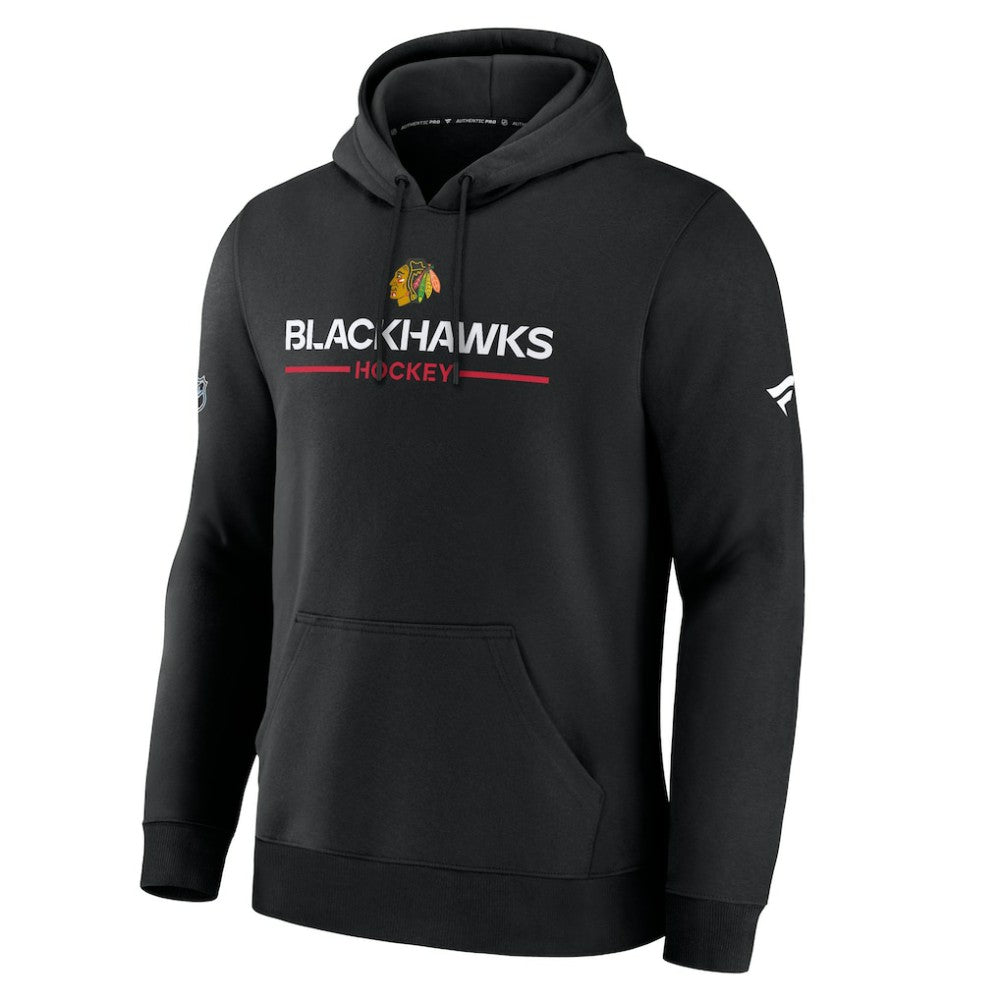 Chicago Blackhawks Fanatics Authentic Pro Primary Hoodie - Black - NHL