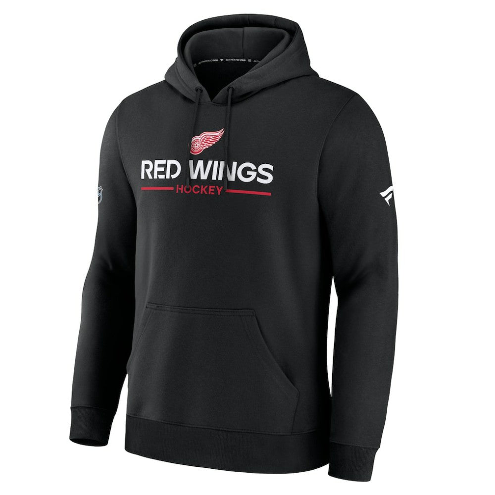 Detroit Red Wings Fanatics Authentic Pro Primary Hoodie - Black - NHL