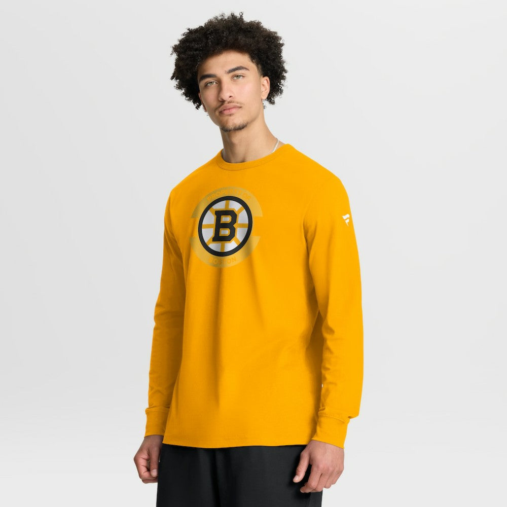Boston Bruins Fanatics Authentic Pro Property Of Practice Long Sleeve T-Shirt - Gold - NHL