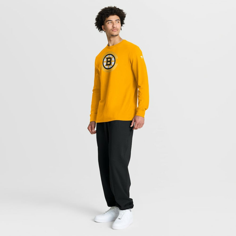 Boston Bruins Fanatics Authentic Pro Property Of Practice Long Sleeve T-Shirt - Gold - NHL