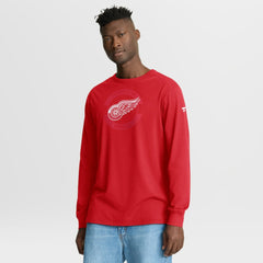 Detroit Red Wings Fanatics Authentic Pro Property Of Practice Long Sleeve T-Shirt - Red - NHL